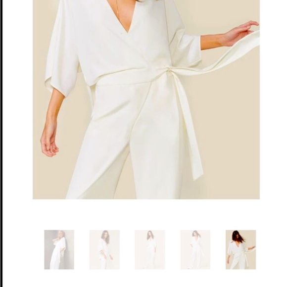 Halston Kimono Wrap Jumpsuit XS 2 - Picture 2 of 5
